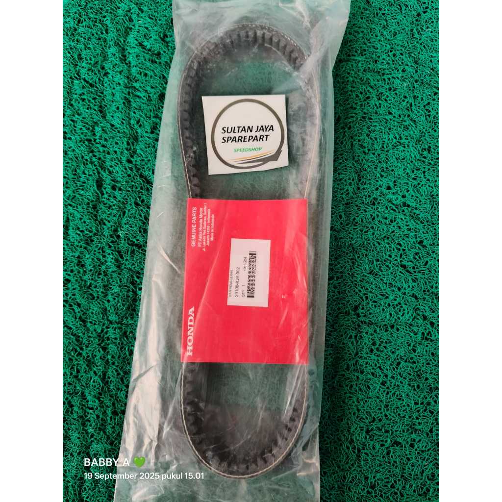 Vanbelt V-Belt K25 Honda Beat FI, Spacy FI, dan Vario Original AHM 110 FI 23100-K25-902
