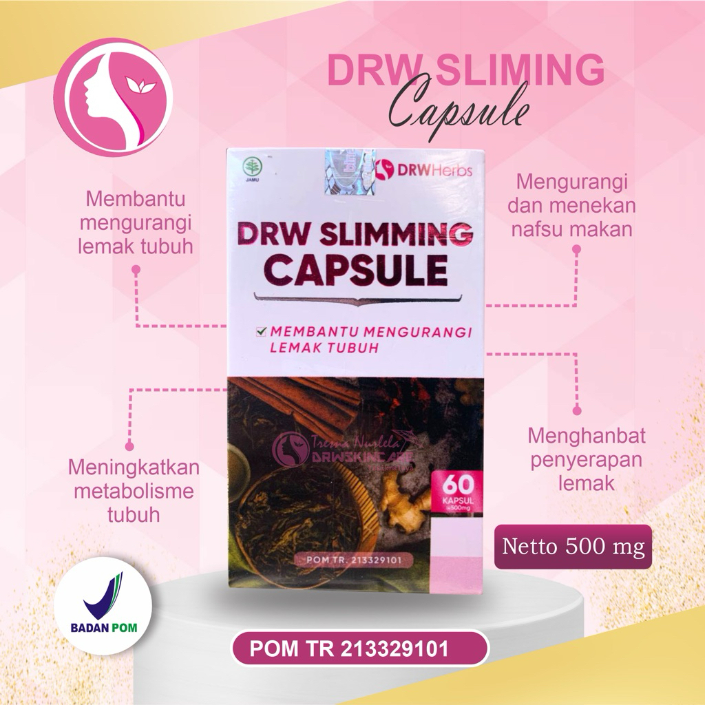 Drw Skincare Slimming Capsule Obat Diet Drw Skincare (60 kapsul) Kapsul Pelangsing