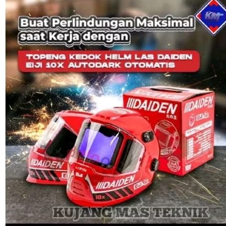 KEDOK LAS OTOMATIS EIJI 10X TOPENG LAS HELMET AUTORDARK EIJI 10 X DAIDEN
