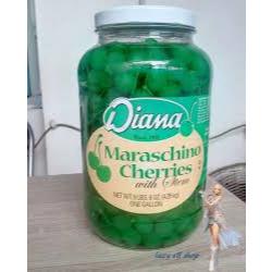 

Cherry Merah Dan Hijau Merk Maraschino TANPA TANGKAI Repack 1pcs