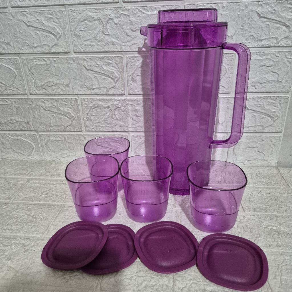 Water color Pitcher Set Tupperware sheerly Set outdoor dining Rosetta