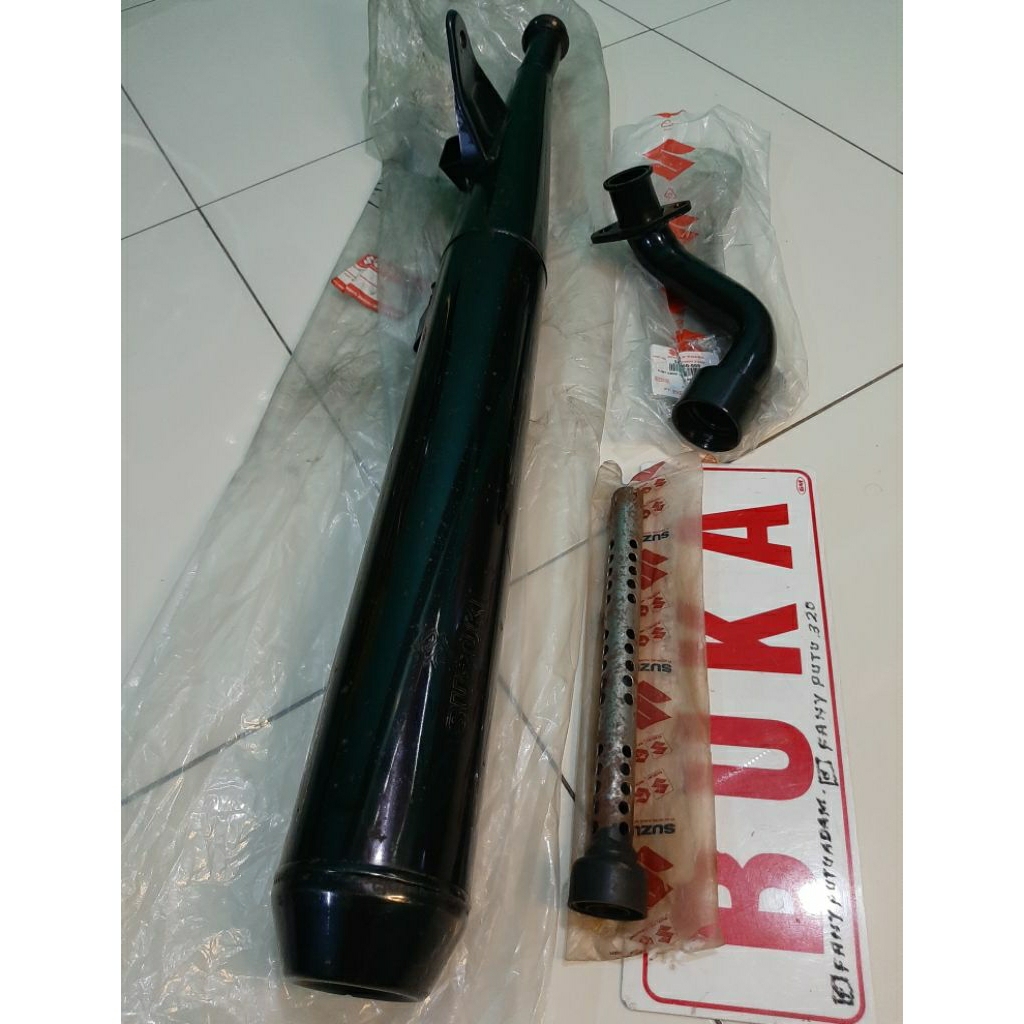 knalpot set mufler set suzuki Rc100 Rc sprinter orijinal