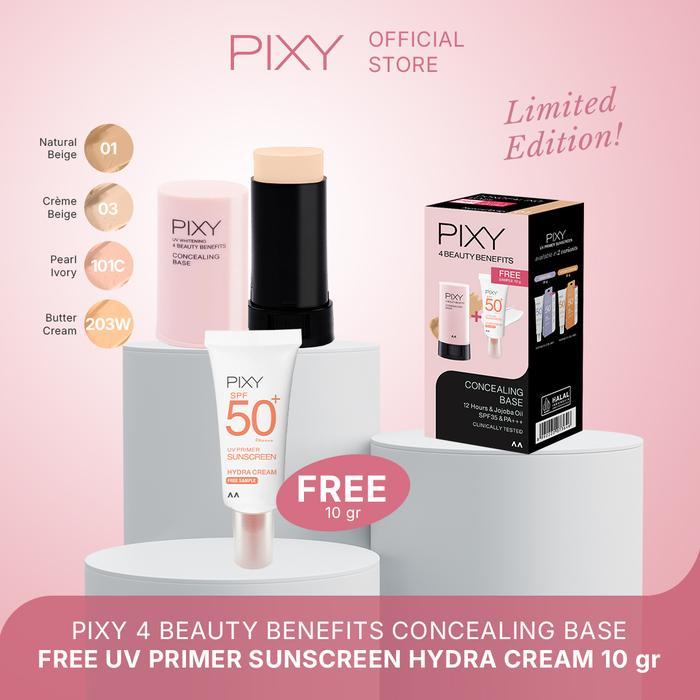 (Buy 1 Get 1 Free) PIXY Concealing Base / Concealer Pixy Buy 1 Get 1 / Cocealer + Sunscreen Hydra