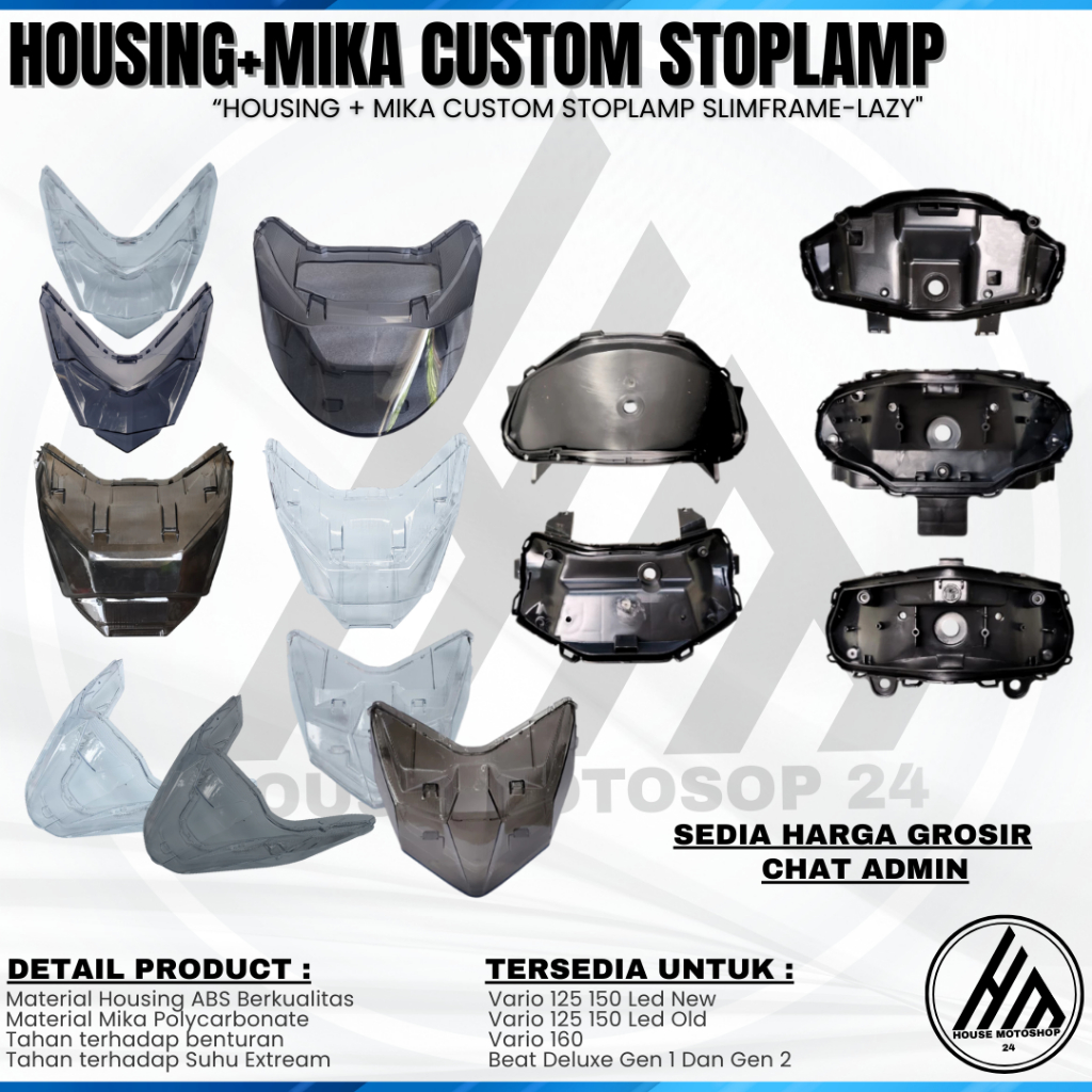 HOUSING+MIKA CUSTOM STOPLAMP LAZY SLIMFRAM RUNNING BEAT DELUXE GEN2 GEN 1 VARIO LED NEW LED OLD 160