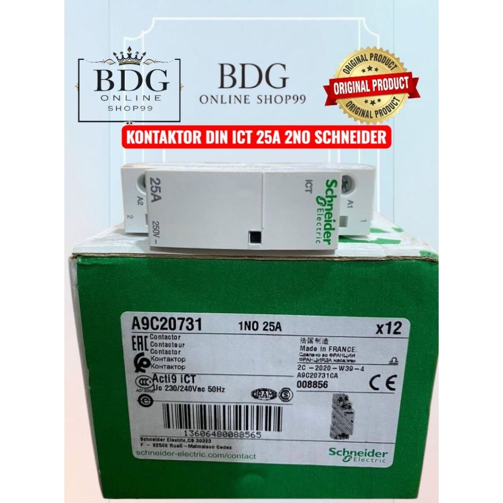 KONTAKTOR DIN ICT 25A 2NO SCHNEIDER