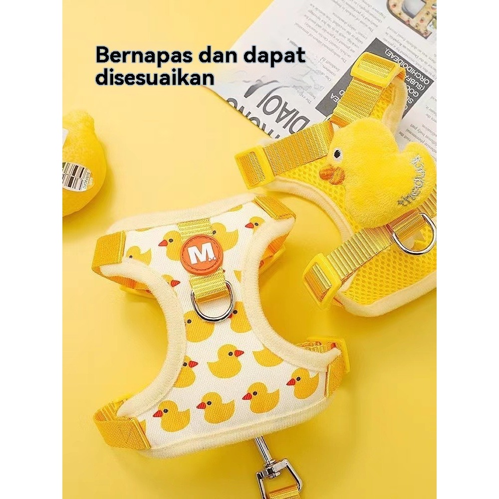 tali tarik kucing tali tarik luar bebek kuning kecil panjang dapat disesuaikan berjalan tali kucing