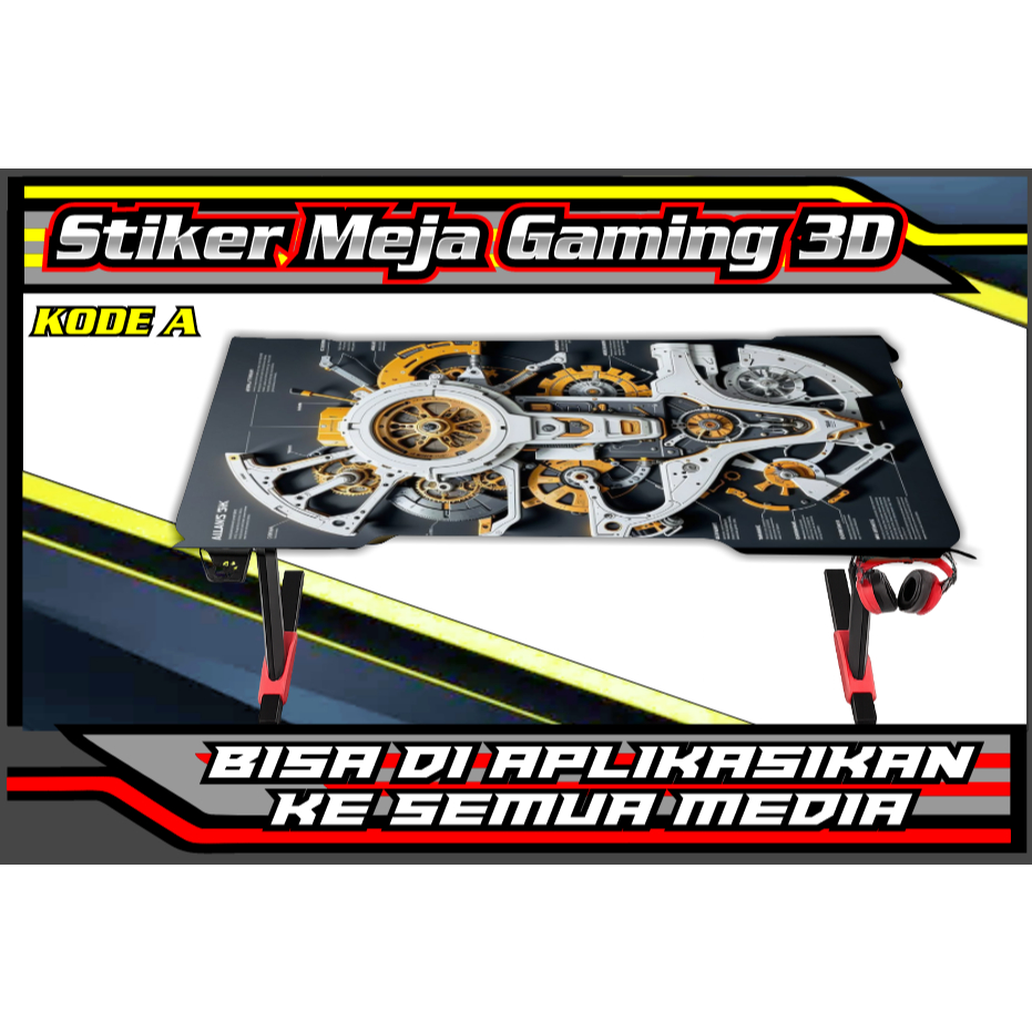 Stiker Meja Komputer | Meja Gaming | Meja Belajar | Stiker meja 3D