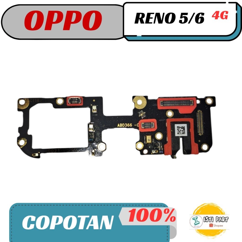 PAPAN PCB BOARD BAWAH MIC OPPO RENO 5/6 4G COPOTAN