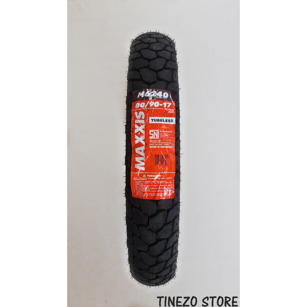 BAN LUAR 80 90 17 80/90-17 TUBELESS MAXXIS M6240 BAN MOTOR BEBEK BELAKANG SUPRA X / KARISMA / SMASH 