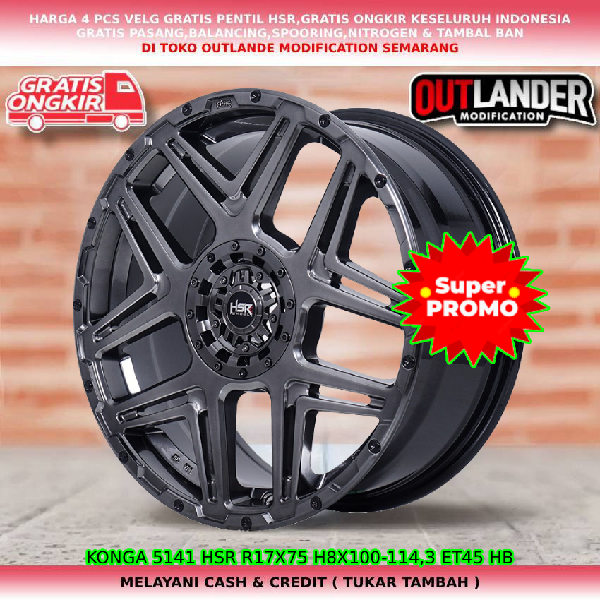 velg ring17 velg mobil Avanza| Kijang| Corolla| Xenia| Livina|Accord VTI| dll hsr konga R17