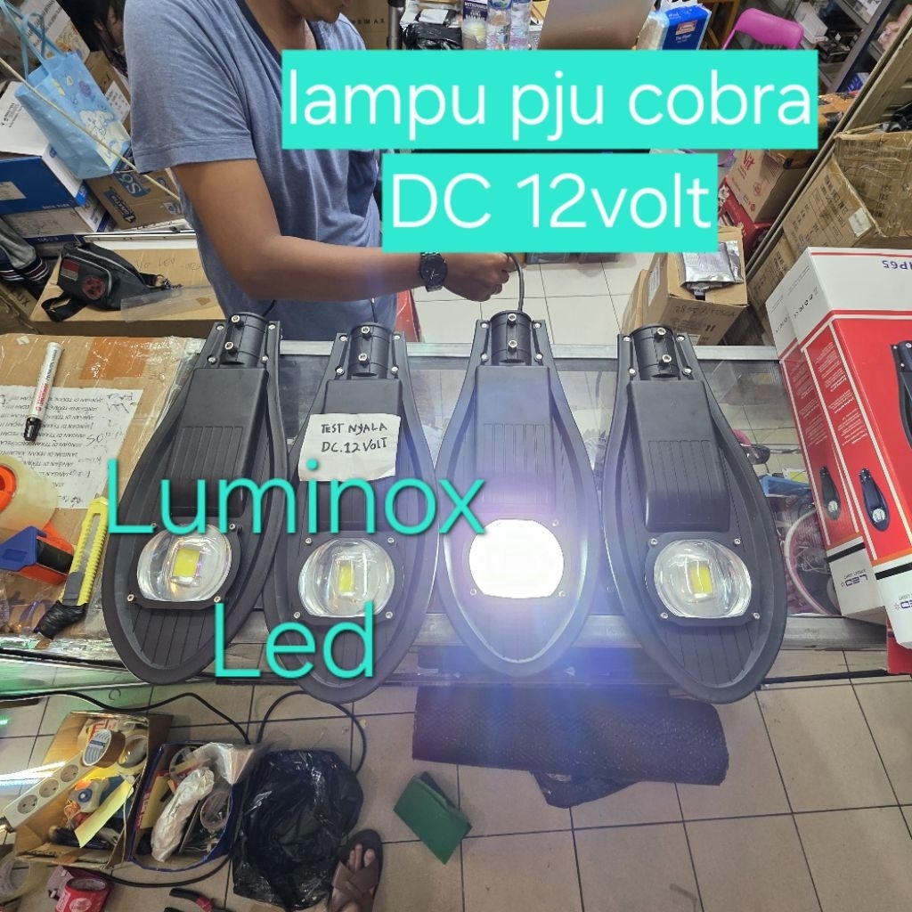 lampu pju cobra led 12volt dc 50w 30w / lampu jalan led dc12v 30watt 50watt 50w