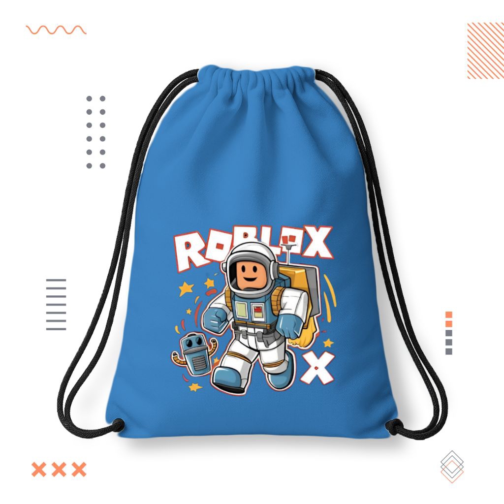 Free Nama | Tas Serut Laki Laki Perempuan ROBLOX ASTRONOT | Fashion Unisex | Stringbag | Kantong Tal
