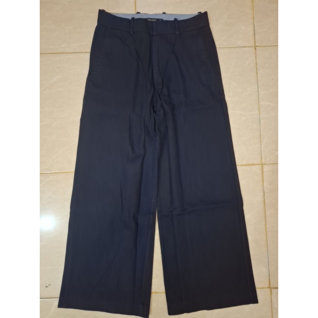 Preloved Celana Panjang Kulot Navy Polos Zara Original