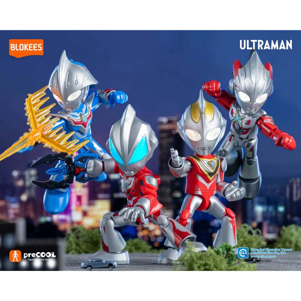Blokees Ultraman preCOOL Series 2 (Model Kits) Gaia V2, Nexus Junis Blue, Geed Primitive, X Figures