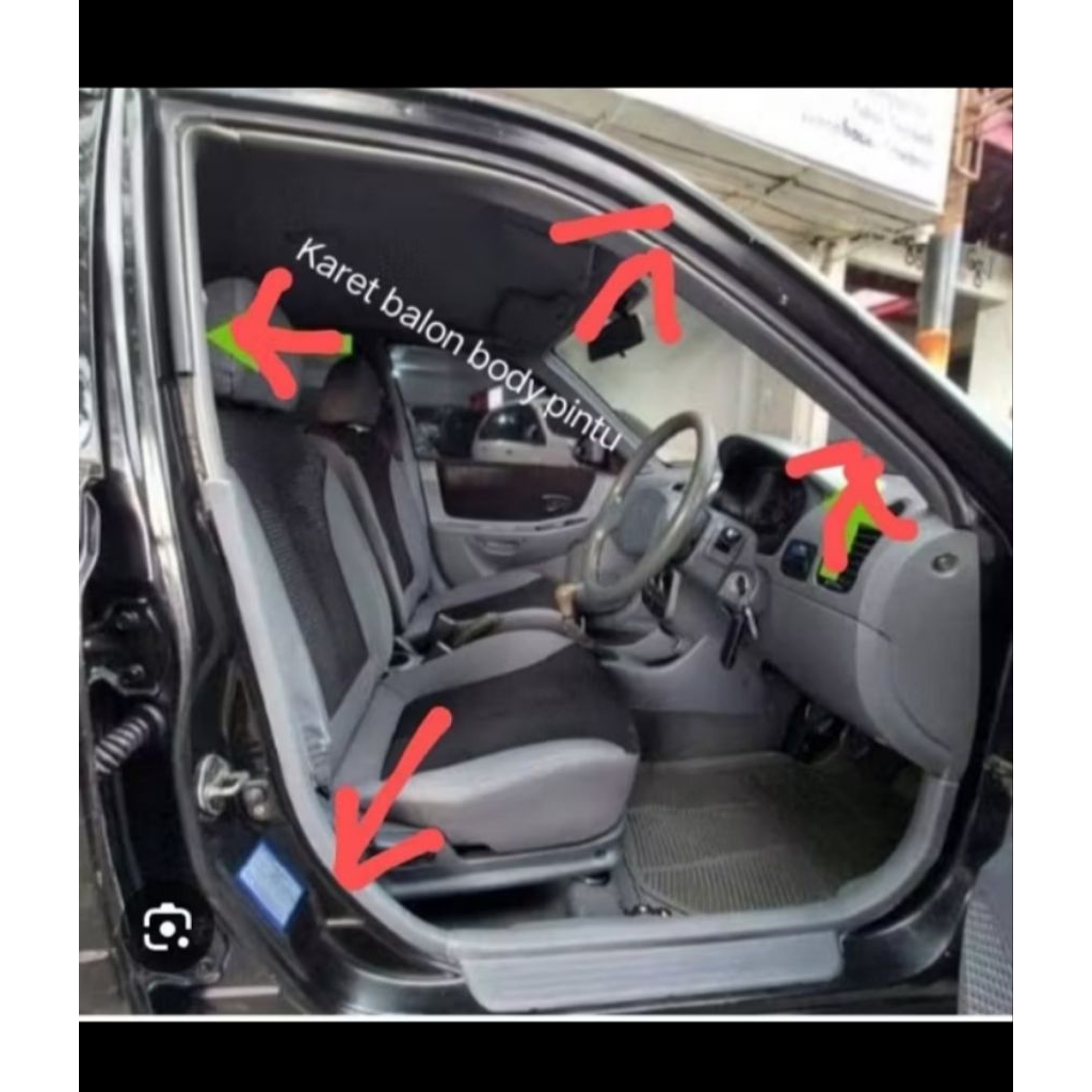 karet peredam body karet balon pintu mobil Corolla twincam