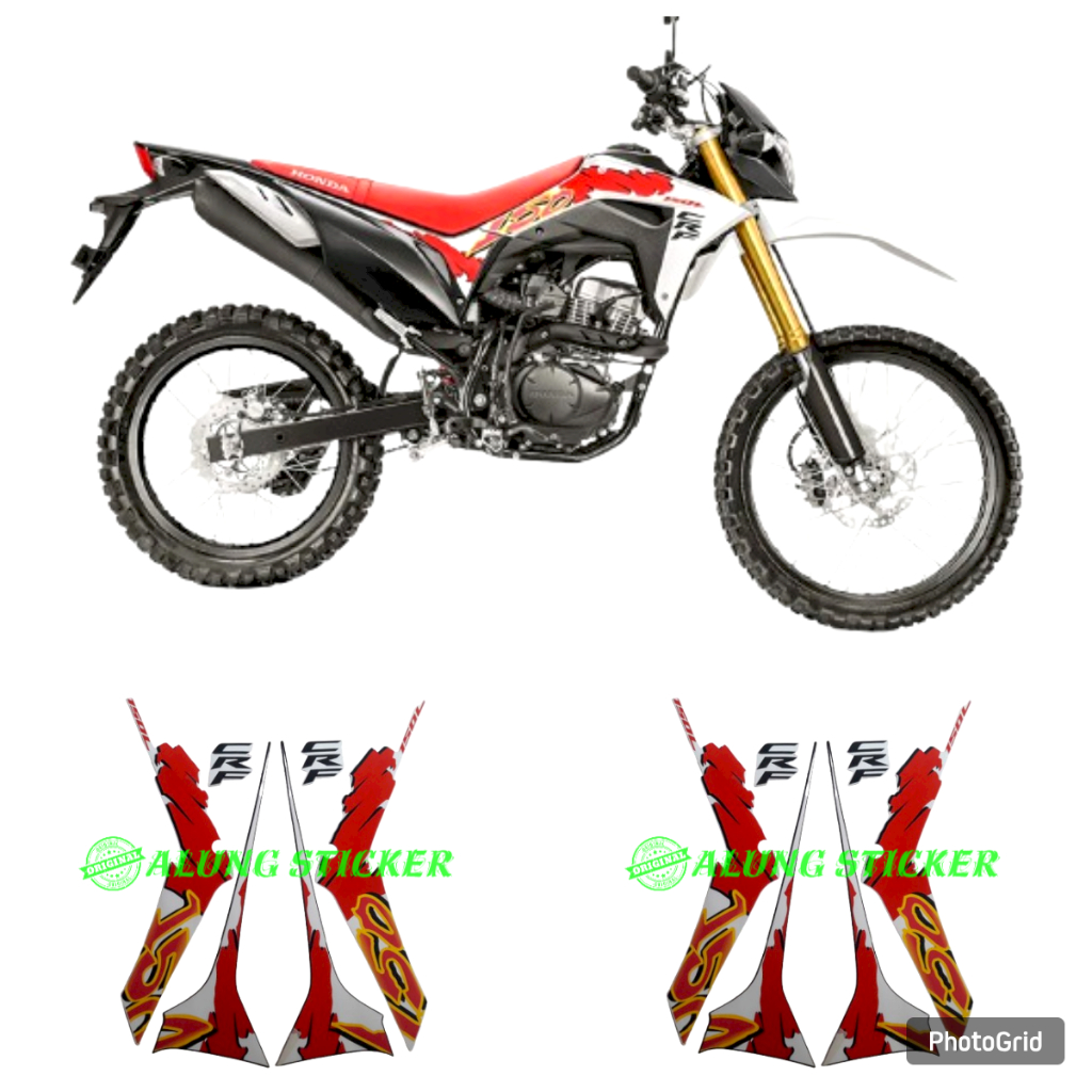 STIKER STRIPING MOTOR CRF 150L 2025 PUTIH