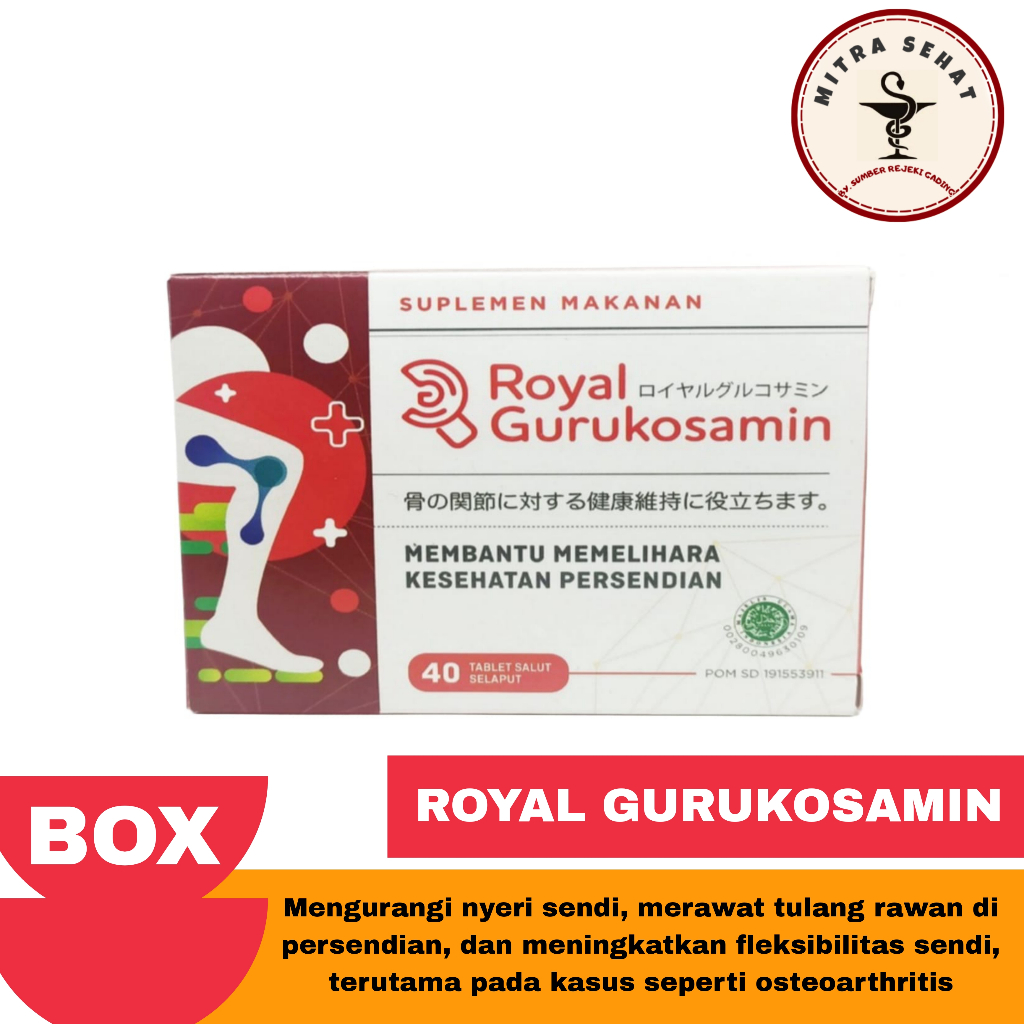 Royal Gurukosamin / Box 40 Kaplet Suplemen Herbal - Membantu Memilihara Kesehatan Persendian
