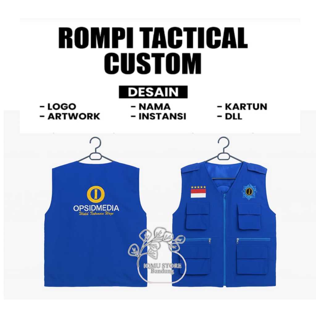Rompi Bordir Custom - Seragam Kerja Satuan & Grosir