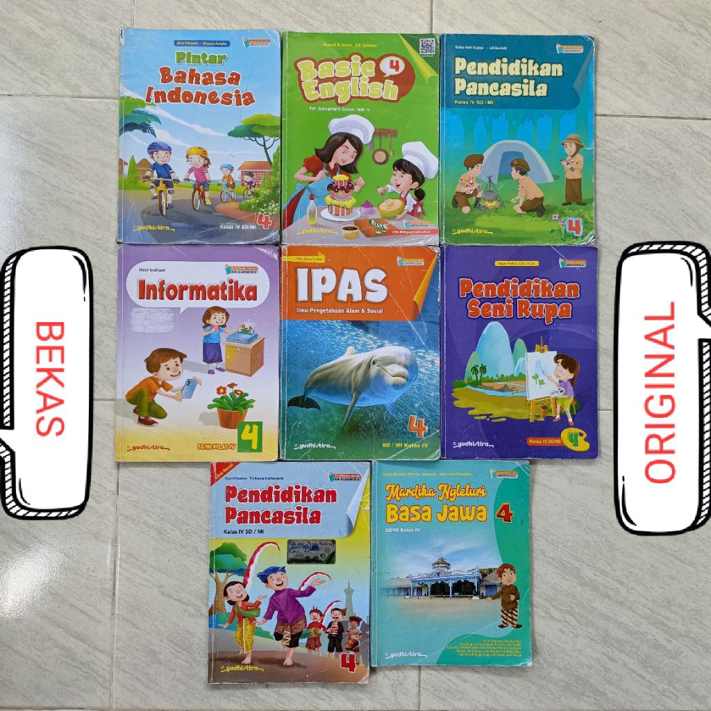 ( BUKU BEKAS ) ( ORIGINAL ) KELAS 4 IV SD MI PENERBIT YUDHISTIRA YUDISTIRA KURIKULUM MERDEKA - MATEM