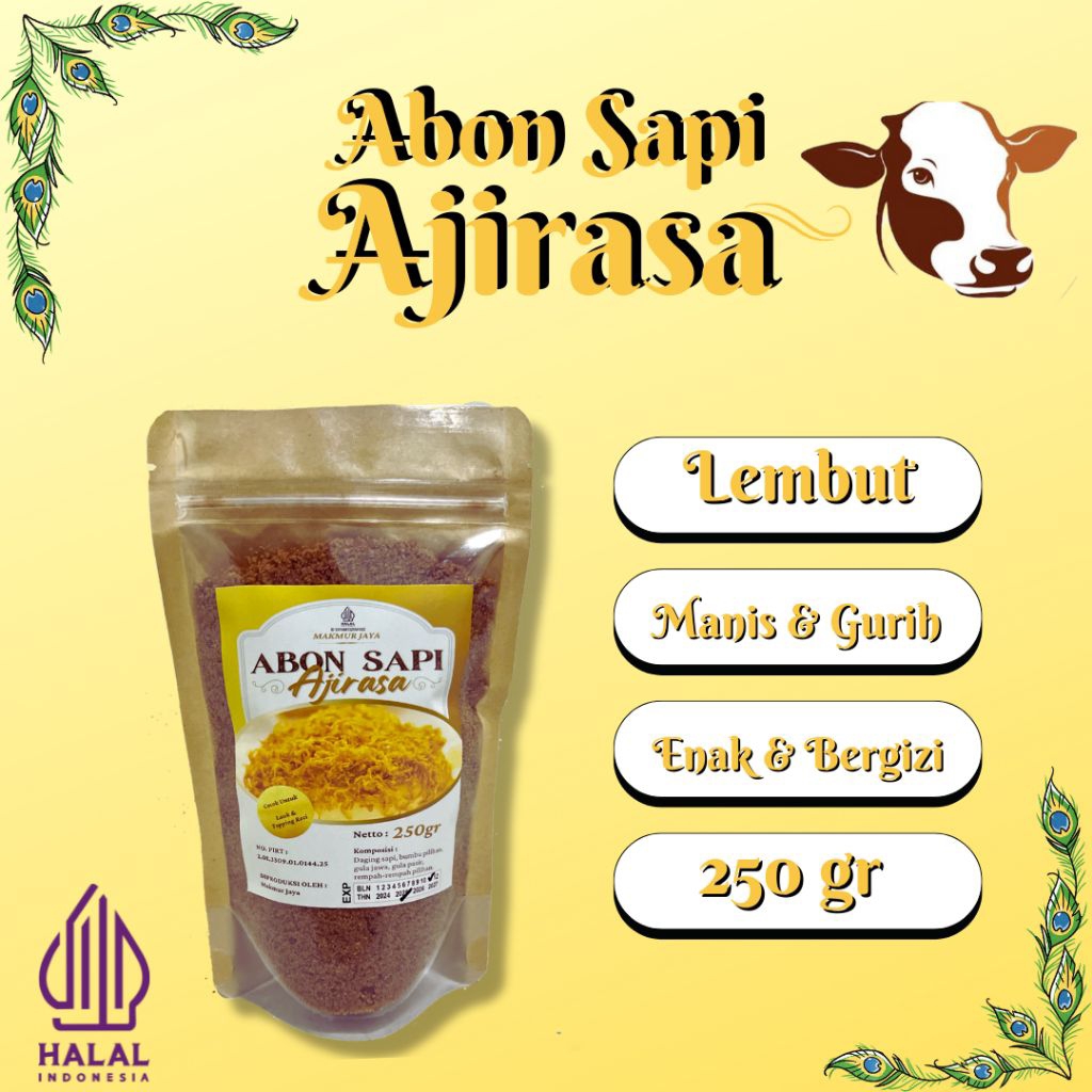 

AJIRASA Abon Sapi Asli Boyolali 250gr Nikmat dan Murah