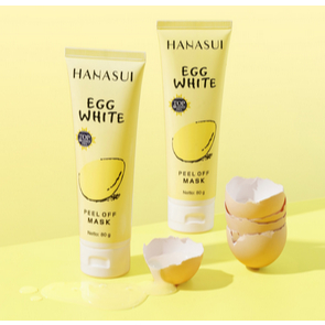 MASKER HANASUI PEEL OFF EGG WHITE MENGHILANGKAN BEKAS JERAWAT