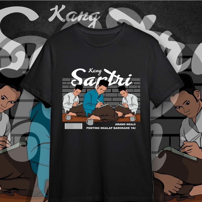 Kaos Santri Kang Santri Kaos Santri Bahan Cotton combed 30s