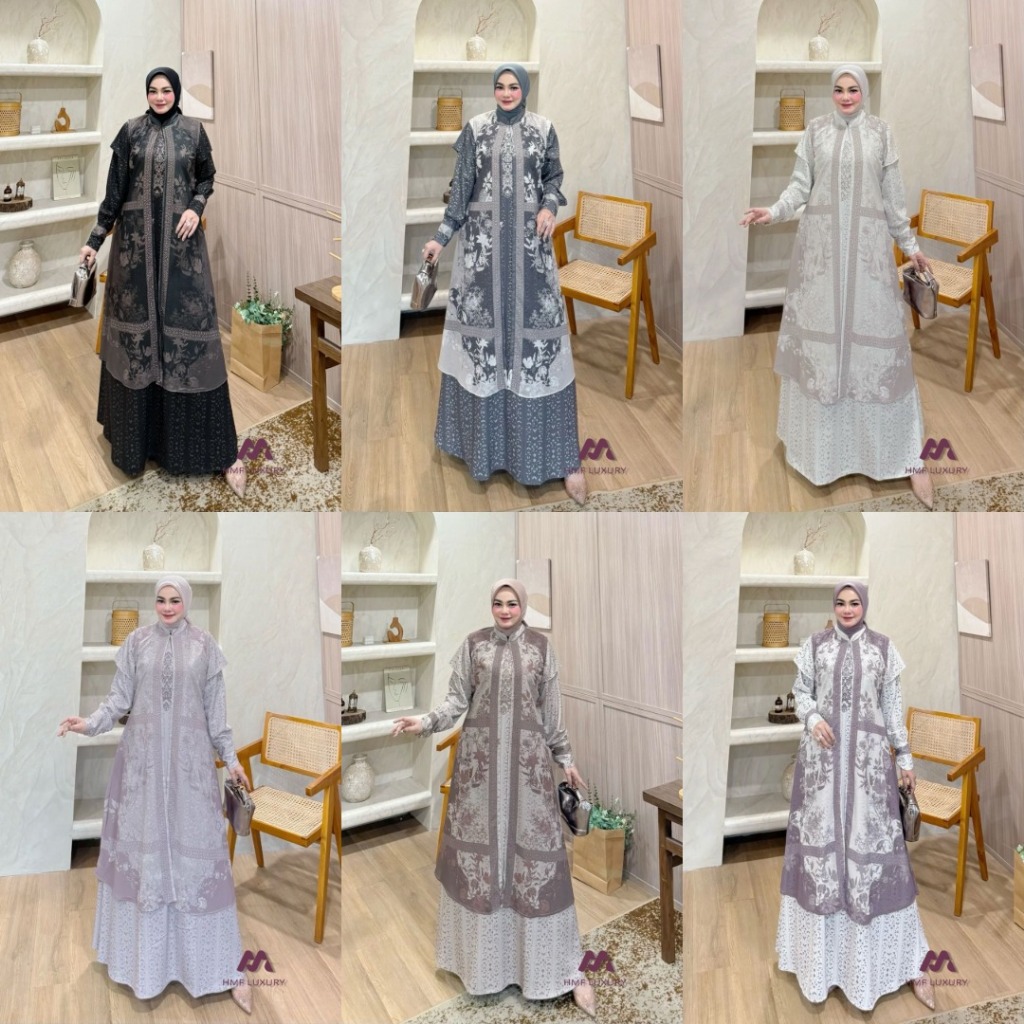 LuxuryFashion READY GAMIS DRESS WANITA SESHA NEW 2IN1 VOL 3 BY HMF LUXURY BEST SELLER