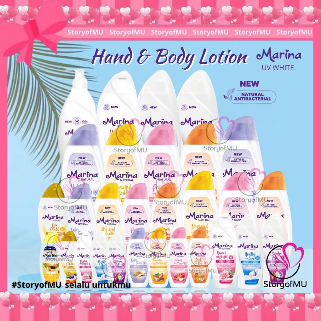 StoryofMU - MARINA  Body Lotion UV White 92ml 94ml 95ml 185ml 188ml 190ml 313ml 335ml 350ml 460ml