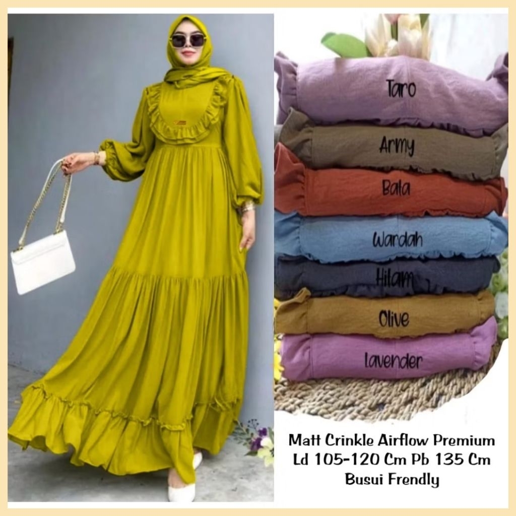 Dress Rempel Susun - Dress Rempel Panjang - Dress Rempel Jumbo