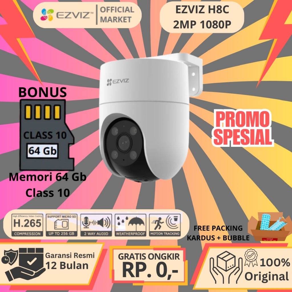 EZVIZ H8C 2MP 1080P CollorNight Vision /Camera CCTV Outdoor Smart Wifi Wireless IP