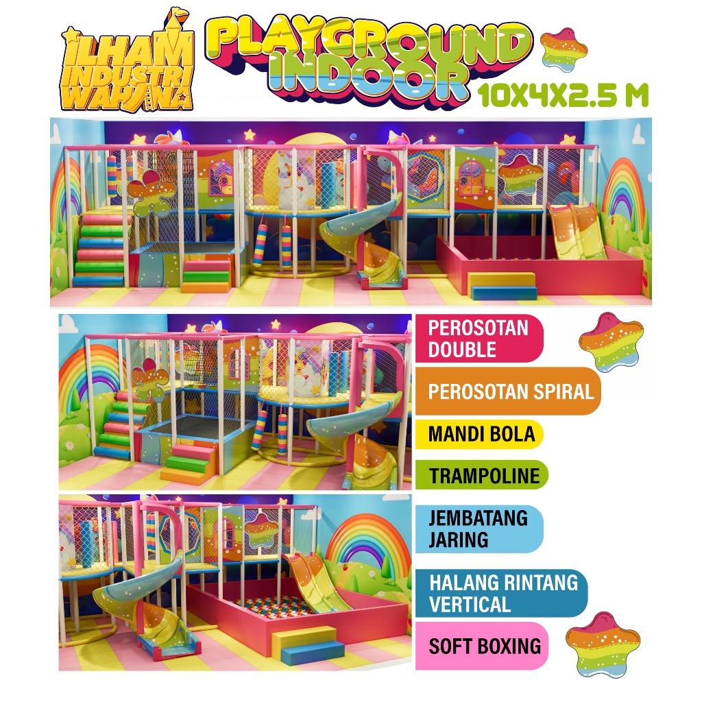 jual playground arena bermain anak paket playground indoor mandi bola full set lengkap aneka wahana