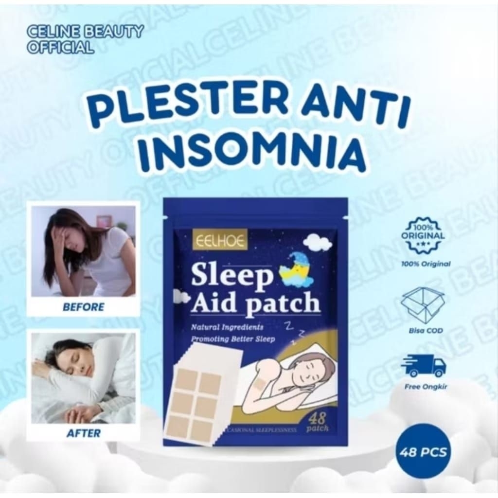 EELHOE Sleep Aid Patch 48 Patches Good Night Sleep Patch Obat Tidur Ampuh