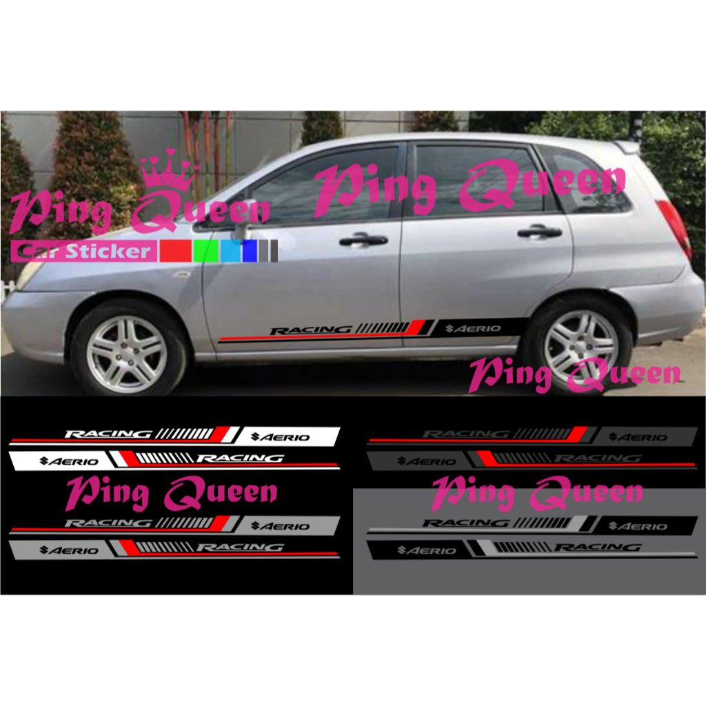 new sticker stiker mobil aerio cutting sticker mobil suzuki aerio