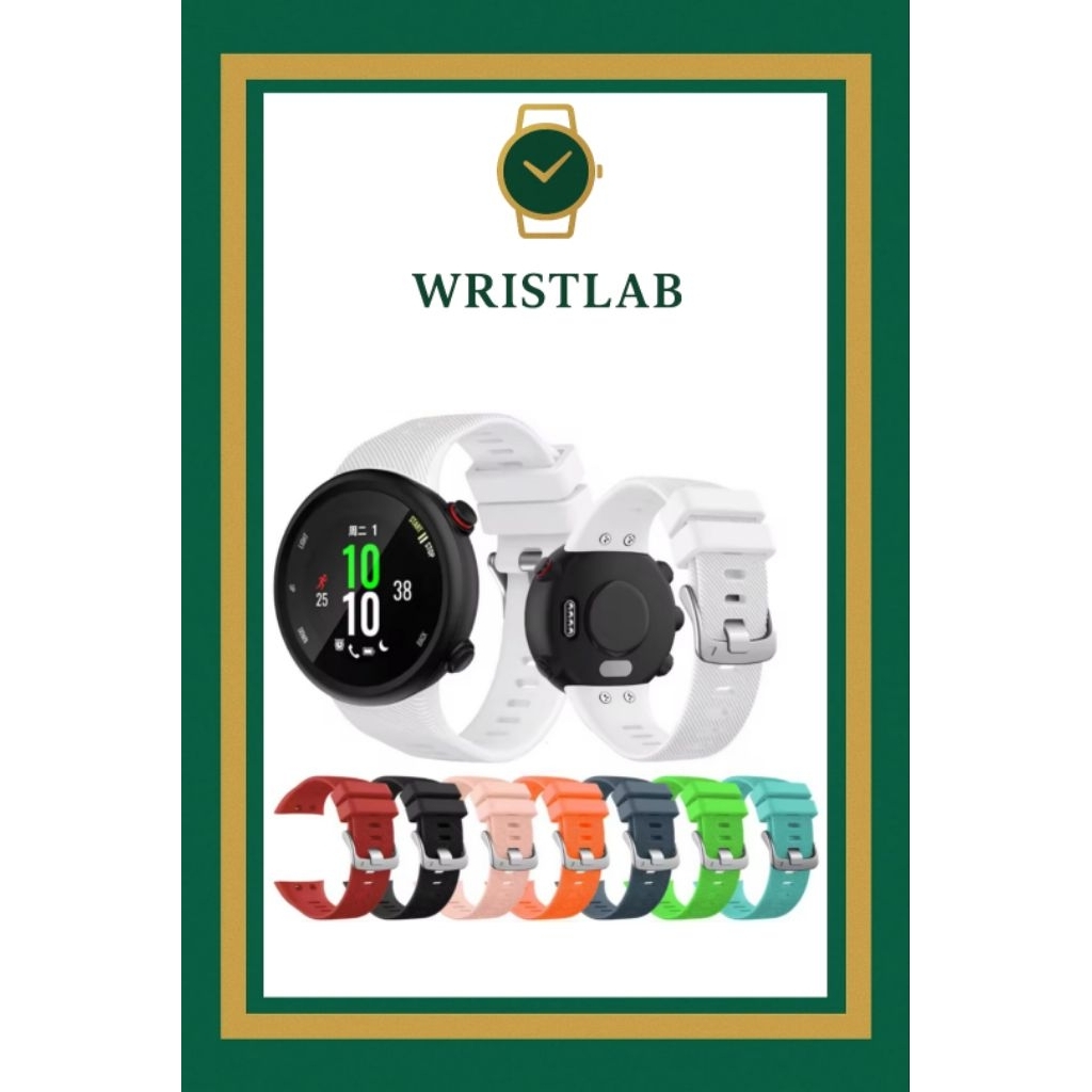 WRISTLAB STRAP RUBBER FR45 20MM FOR GARMIN FORERUNNER 45 / 45S / SWIM 2 TALI JAM TANGAN KARET SMART 