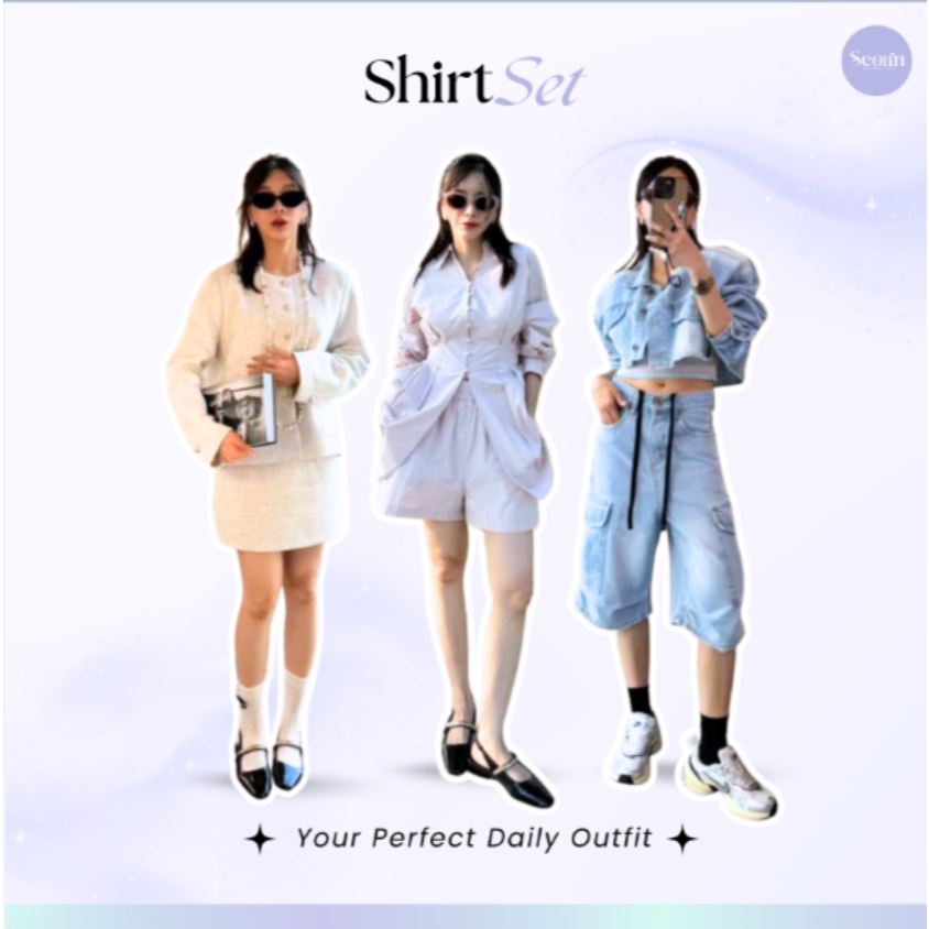 READY STOCK // StyleSet Classy and Elegant Daily Outfit Collection / Setelan Blazer dan Celana Rok W