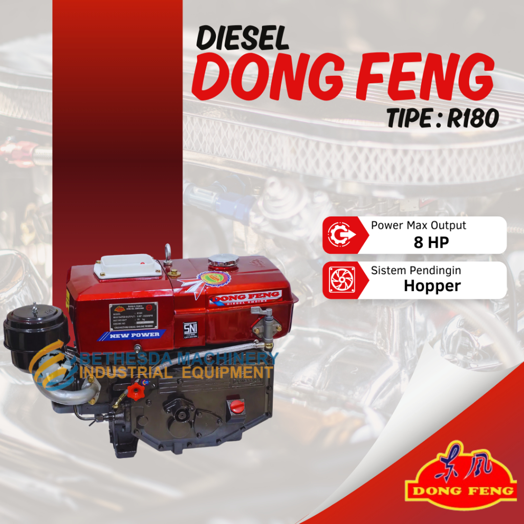 Diesel Dongfeng Kapasitas 8hp Radiator Lampu tipe Dong Feng R180 NL