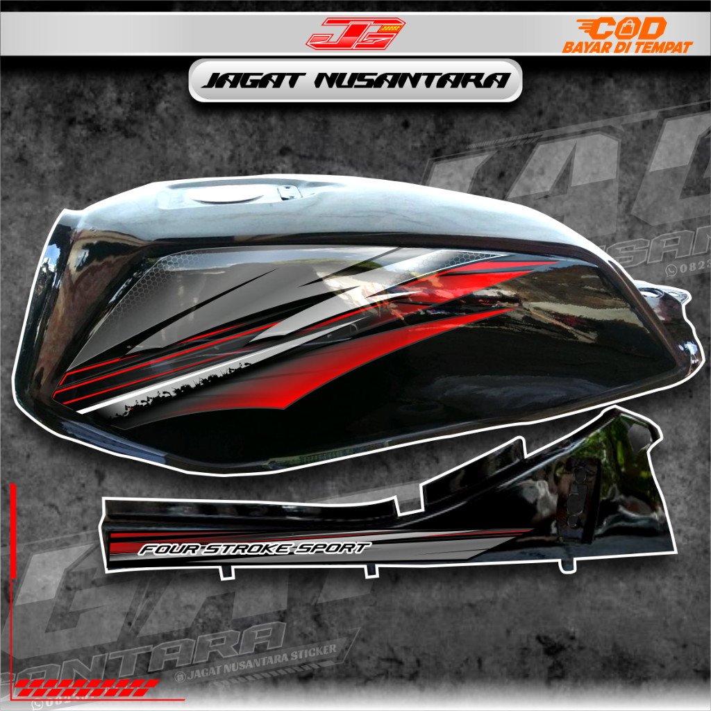 STRIPING HONDA GL TERBARU, STRIPING GL PRO MAX, STRIPING GL KOTAK, STRIPING GL MOTIF AIRBRUSH