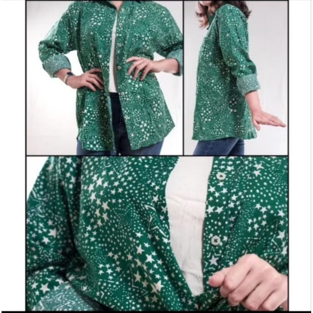 Kemeja wanita HM Motif stars