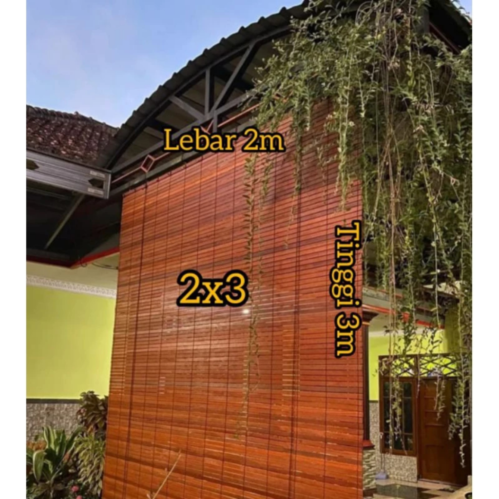 Tirai Bambu Krey PLISTUR 2m x 3m Outdoor || Tirai Bambu Krey PLISTUR 2m x 3m Anti Lecet