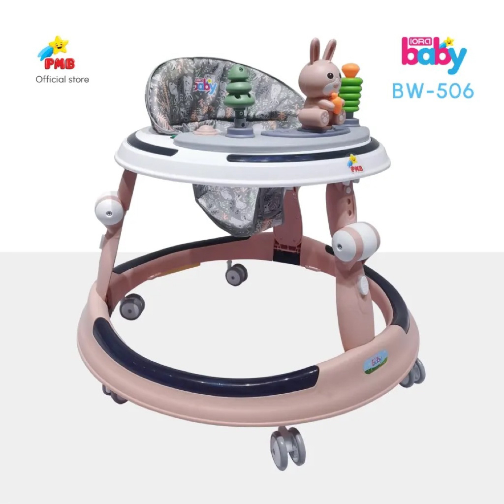 Baby Walker PMB IORA BW 506 Mainan dan Musik | Alat Belajar Jalan Anak Bayi BW 506