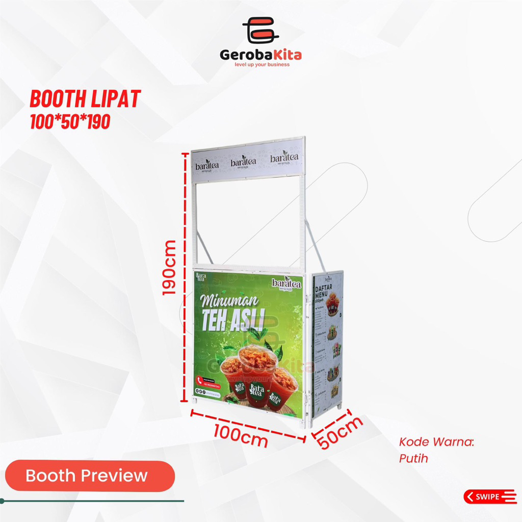 Booth Lipat Hollow GT 100x50x190