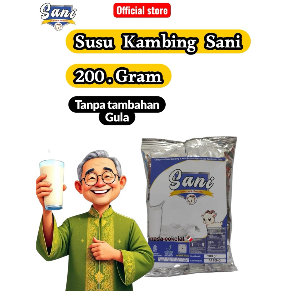 Susu Kambing Etawa Bubuk 200g tanpa gula/tanpa tambahan gula