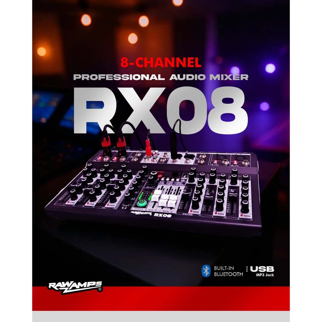 MIXER AUDIO MIXER AUDIO 8 CHANNEL RX08 RAWAMPS