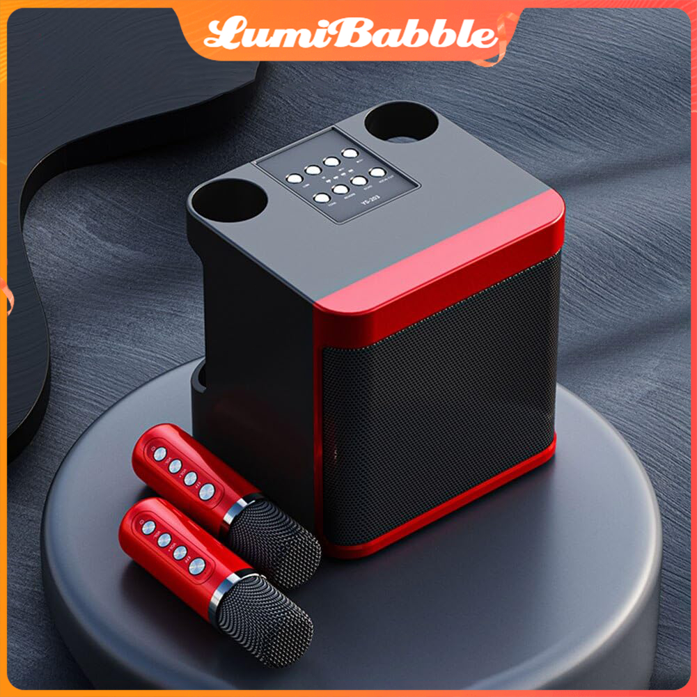 Speaker Bluetooth Karaoke 2 MIC HD Sound Quality Speaker Bluetooth Portable