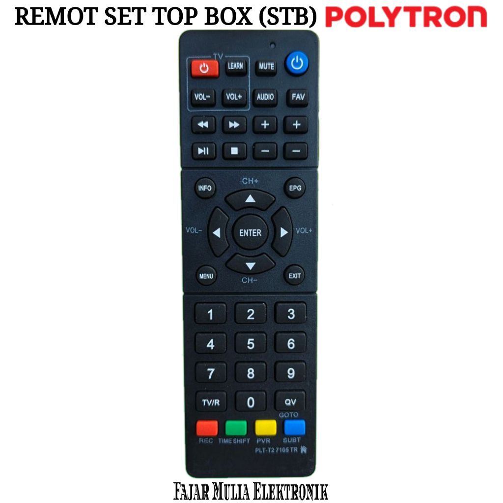 Remot Set Top Box STB Polytron  free baterai