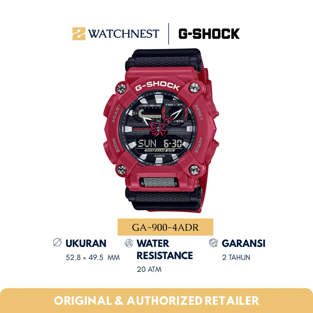 Jam Tangan Pria G-SHOCK GA-900-4ADR Original Garansi Resmi 2 Tahun