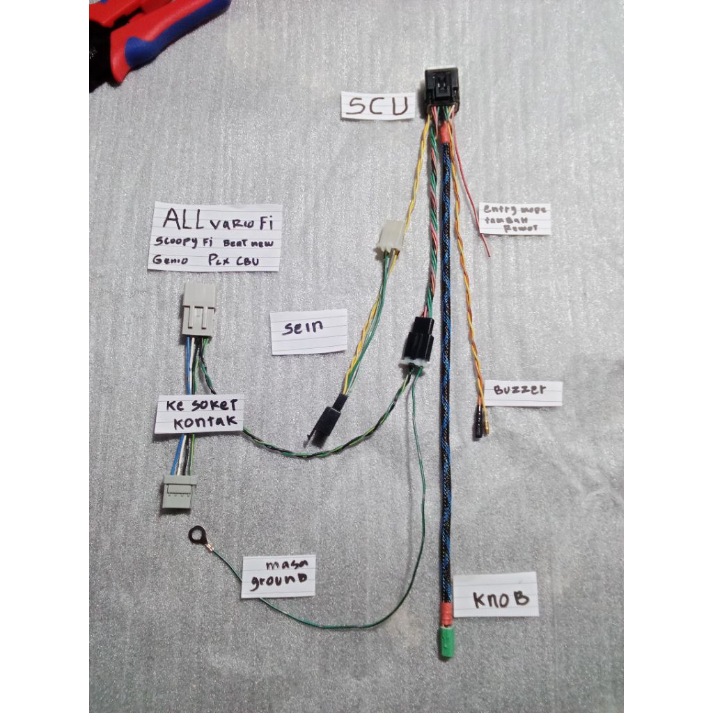 kabel keyless set pnp vario led old/new beat new scoopy genio pcx cbu