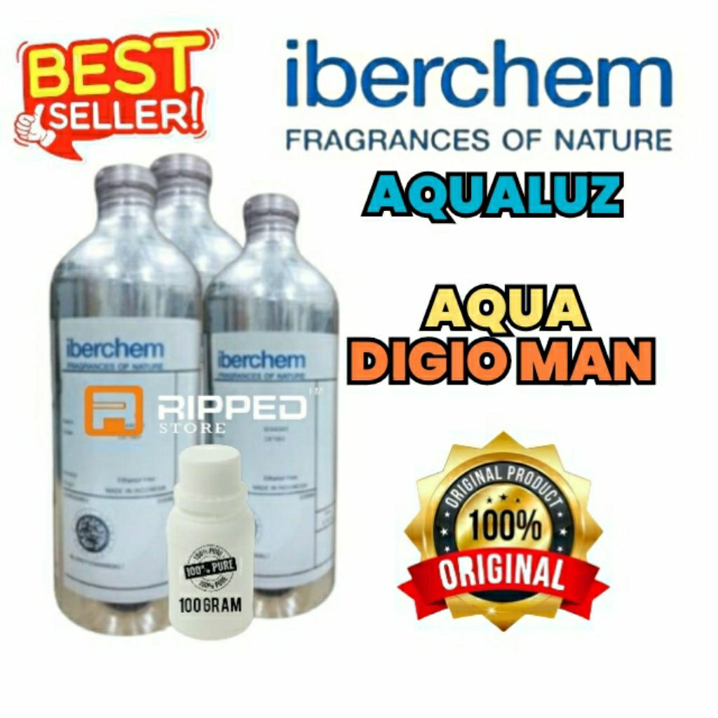 (100ML) Bibit Parfum Murni Aqualuz Inspired Aqua Digio Man By Original Iberchem