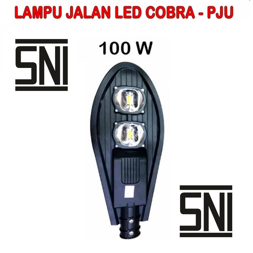 Lampu Jalan PJU LED Cobra 100W SNI 2 Mata / Lampu Jalan Listrik PJU COBRA 100 Watt SNI Lampu 100 W