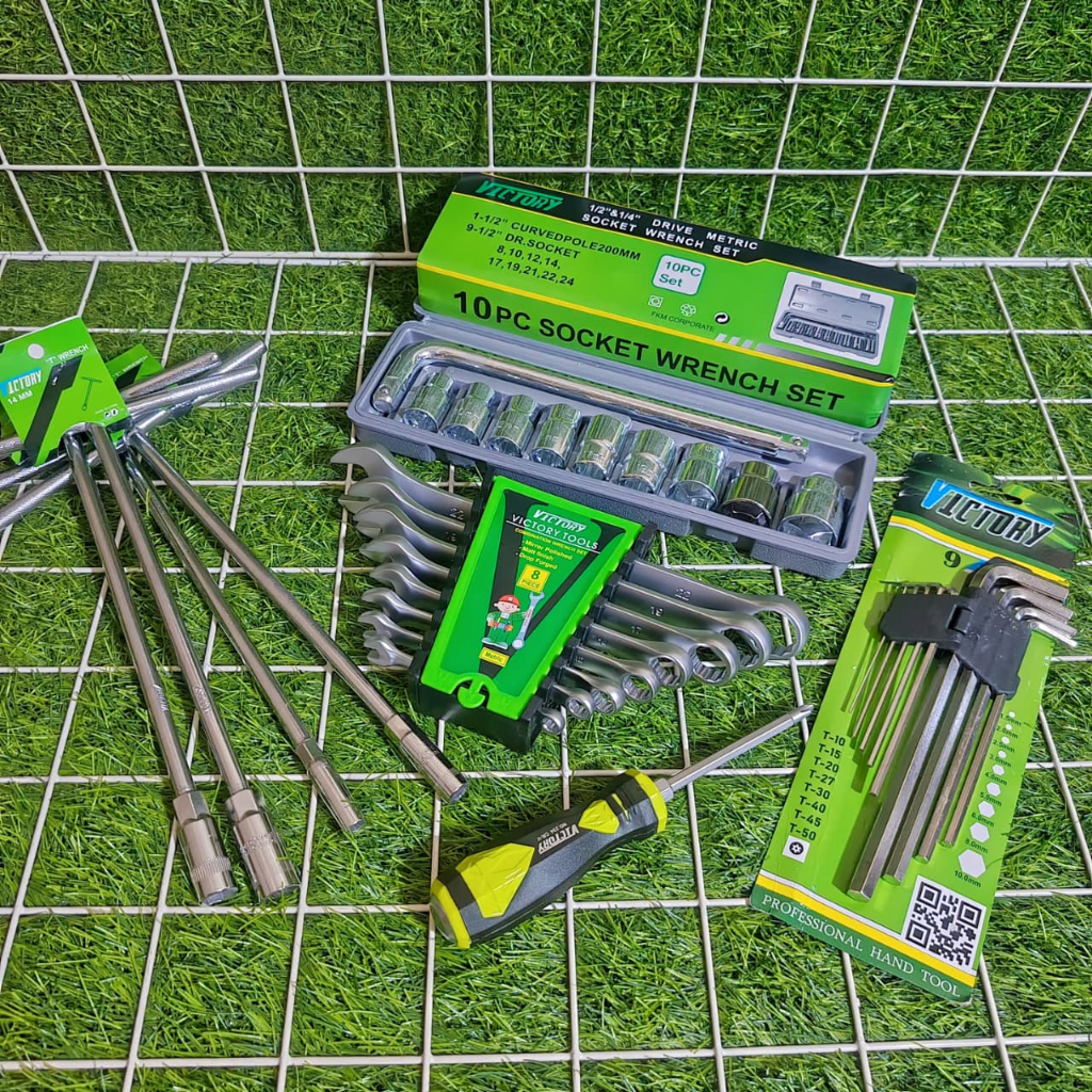 Paket Tool Kit kunci Shock Set + Ring Pas Set + Kunci T 8-10-12-14 + Kunci L Set + Obeng Magnet Keto